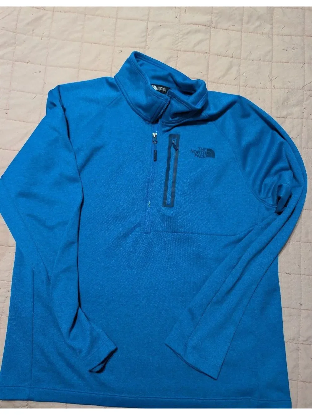 The North Face Men's Large Blue Quarter Zip Pullover Fleece Sweatshirt